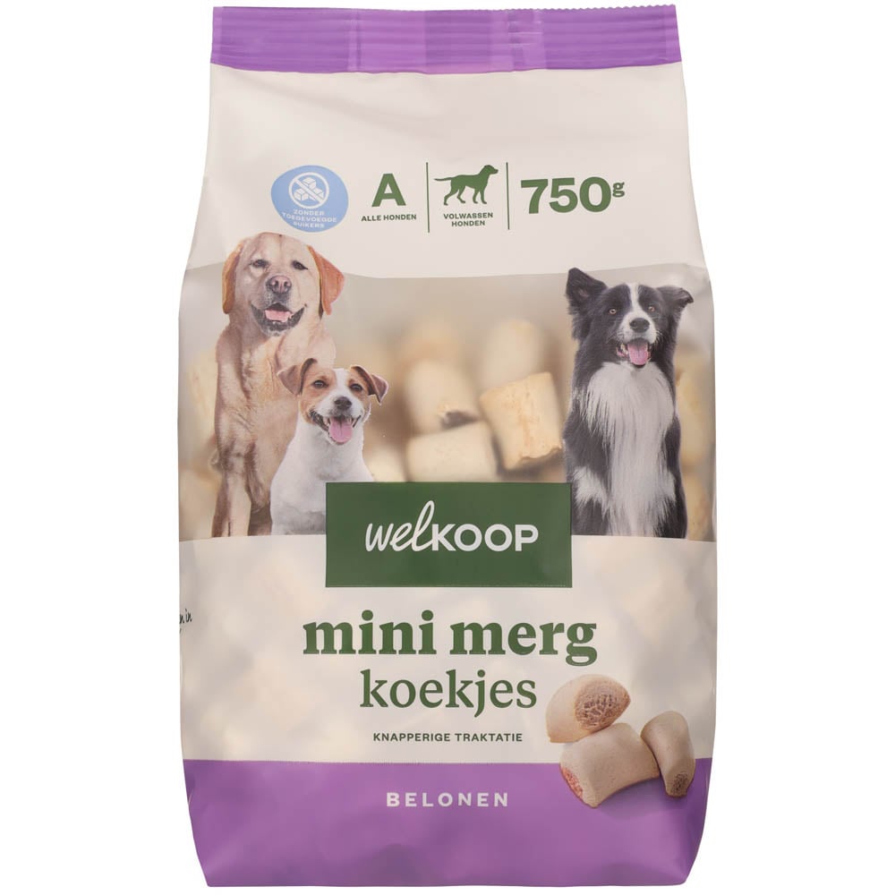 Welkoop Mini Merg - Hondenkoekjes - 750 Gram - Rund, kip