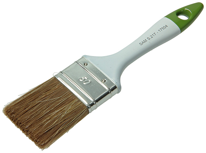 SAM - Kwast Plat 5cm - 22x5x1.7 cm - Bruin - 22 cm