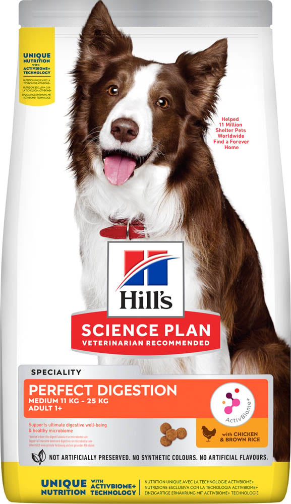 Hill's Science Plan Perfect Digestion Adult Medium - Hondenvoer - 2.5 Kilogram - kip
