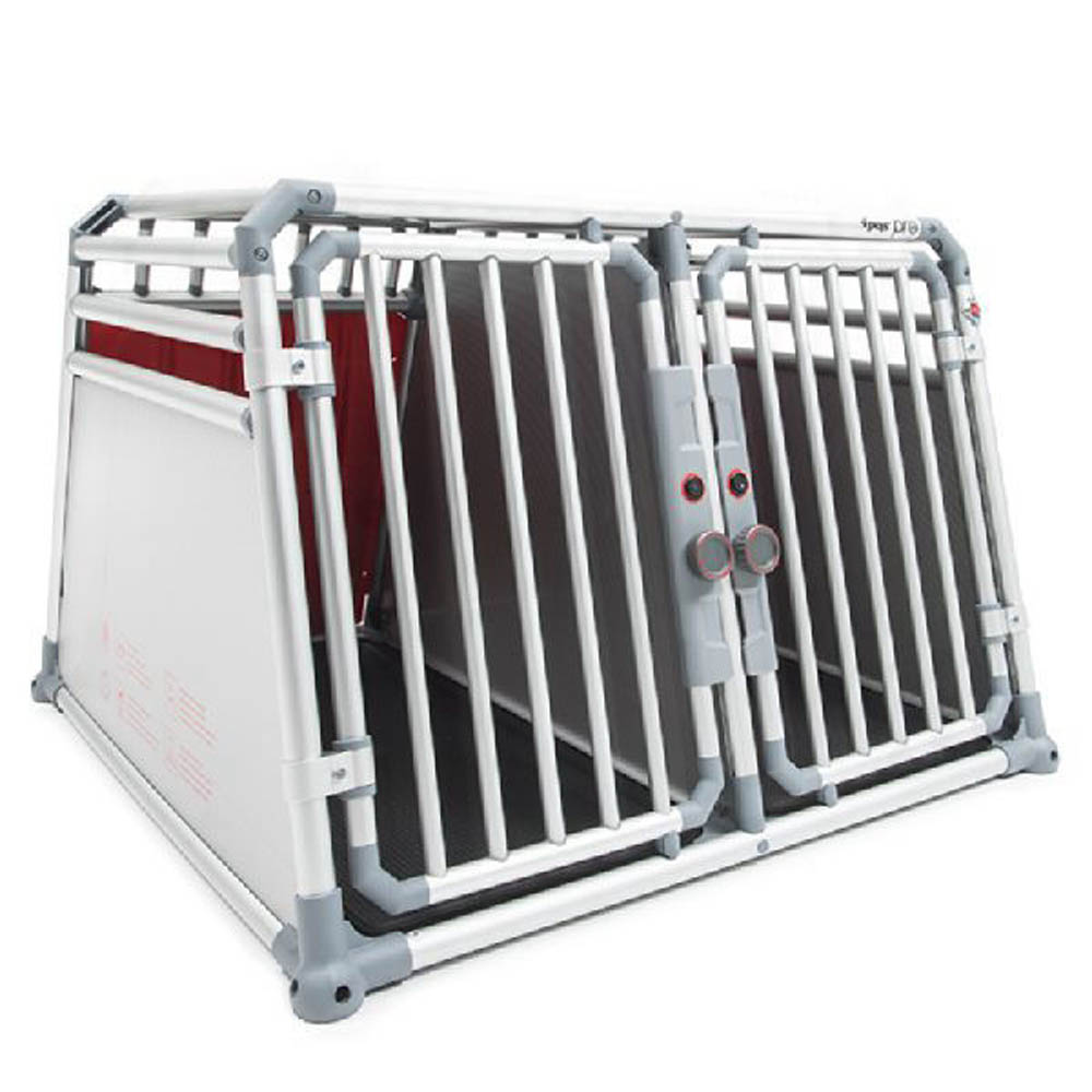 4Pets Pro 22 - Autobench - voor 2 Honden - chroom - 66x96596.5x83.5 cm - M