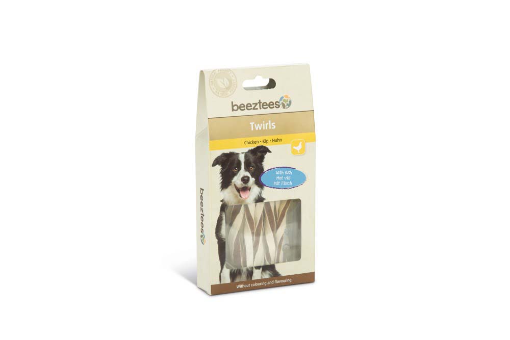 Beeztees Twirls- Hondensnack - 70 Gram - Kip, vis