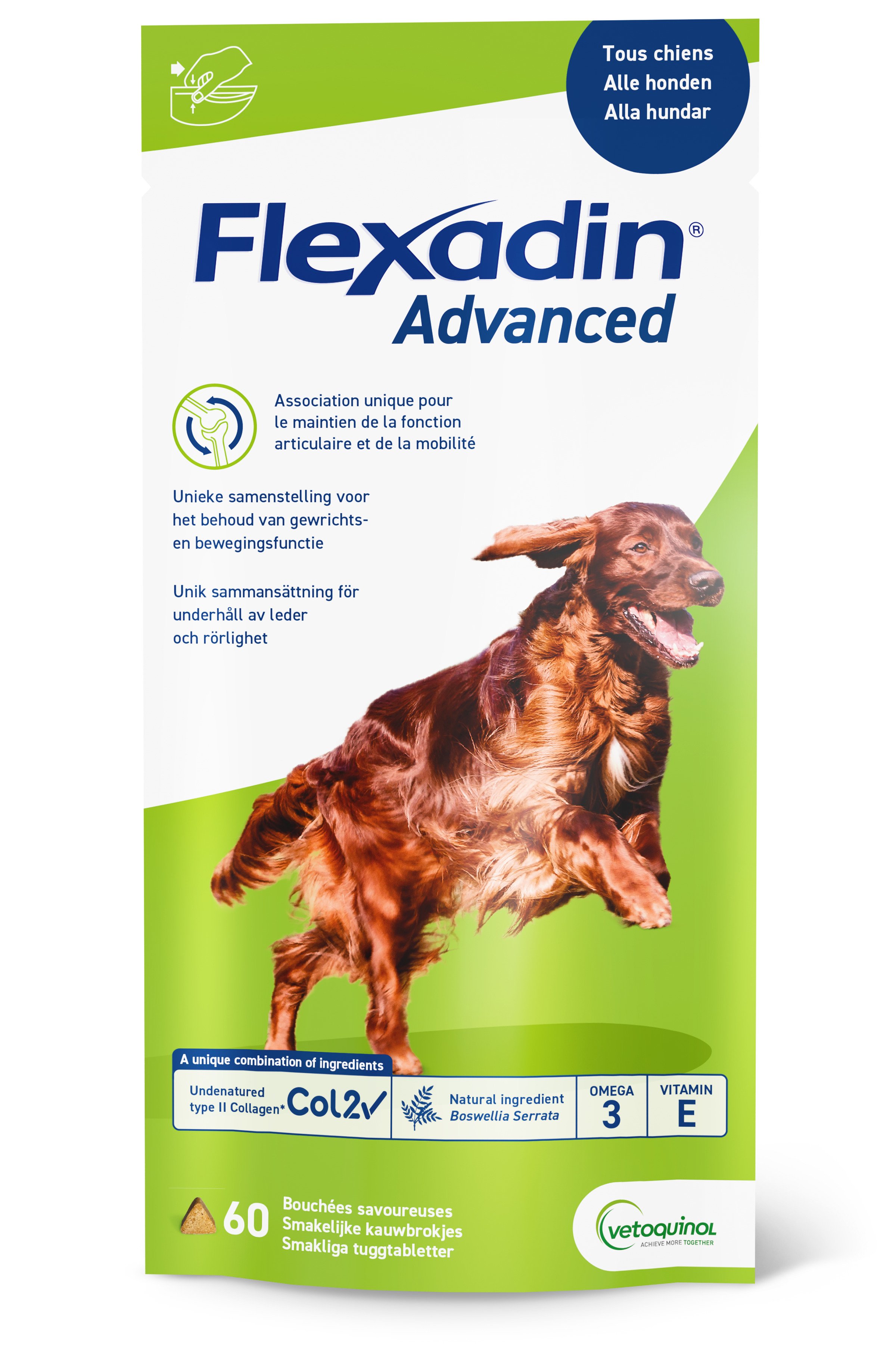 Flexadin Advanced Boswellia - Gewrichten Hond - 60 Stuks - Vlees