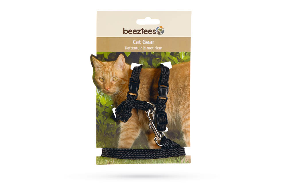 BEEZTEES - Kattentuigje - Zwart - 100 cm BEEZTEES - Kattentuigje - Zwart - 100 cm