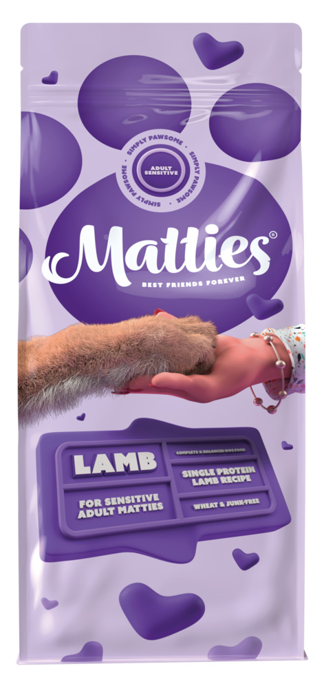 Matties Adult Sensitive - Hondenvoer - 12 Kilogram - lam