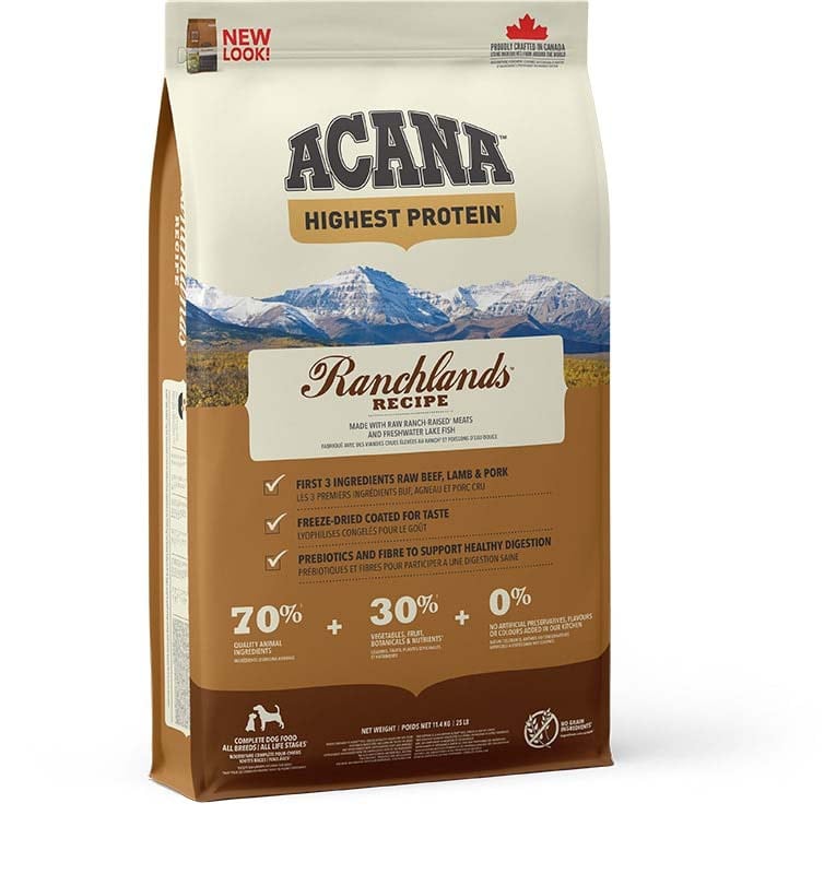 Acana Regionals Ranchlands Dog Highest proteïn - Hondenvoer - 11.4 Kilogram - rund