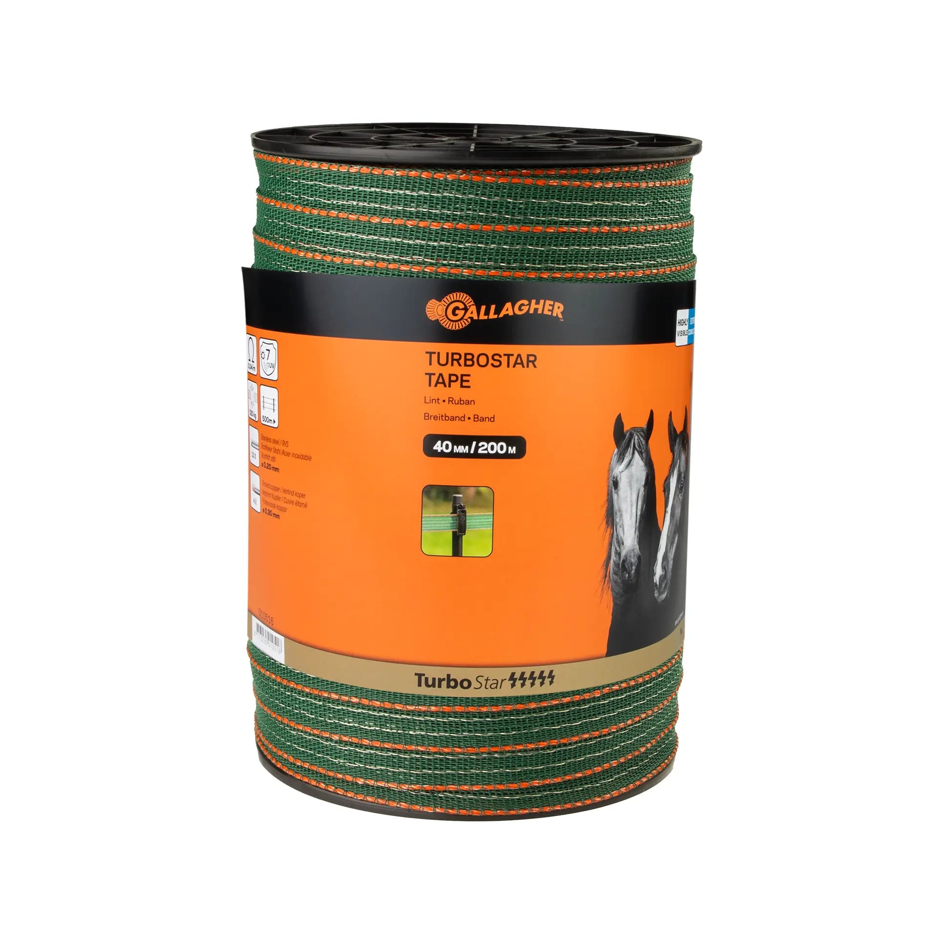 Gallagher TurboStar Linet 20mm - 31.5 cm - 200 Meter - Groen - 20 cm - 20000 cm Gallagher TurboStar Linet 20mm - 31.5 cm - 200 Meter - Groen - 20 cm - 20000 cm