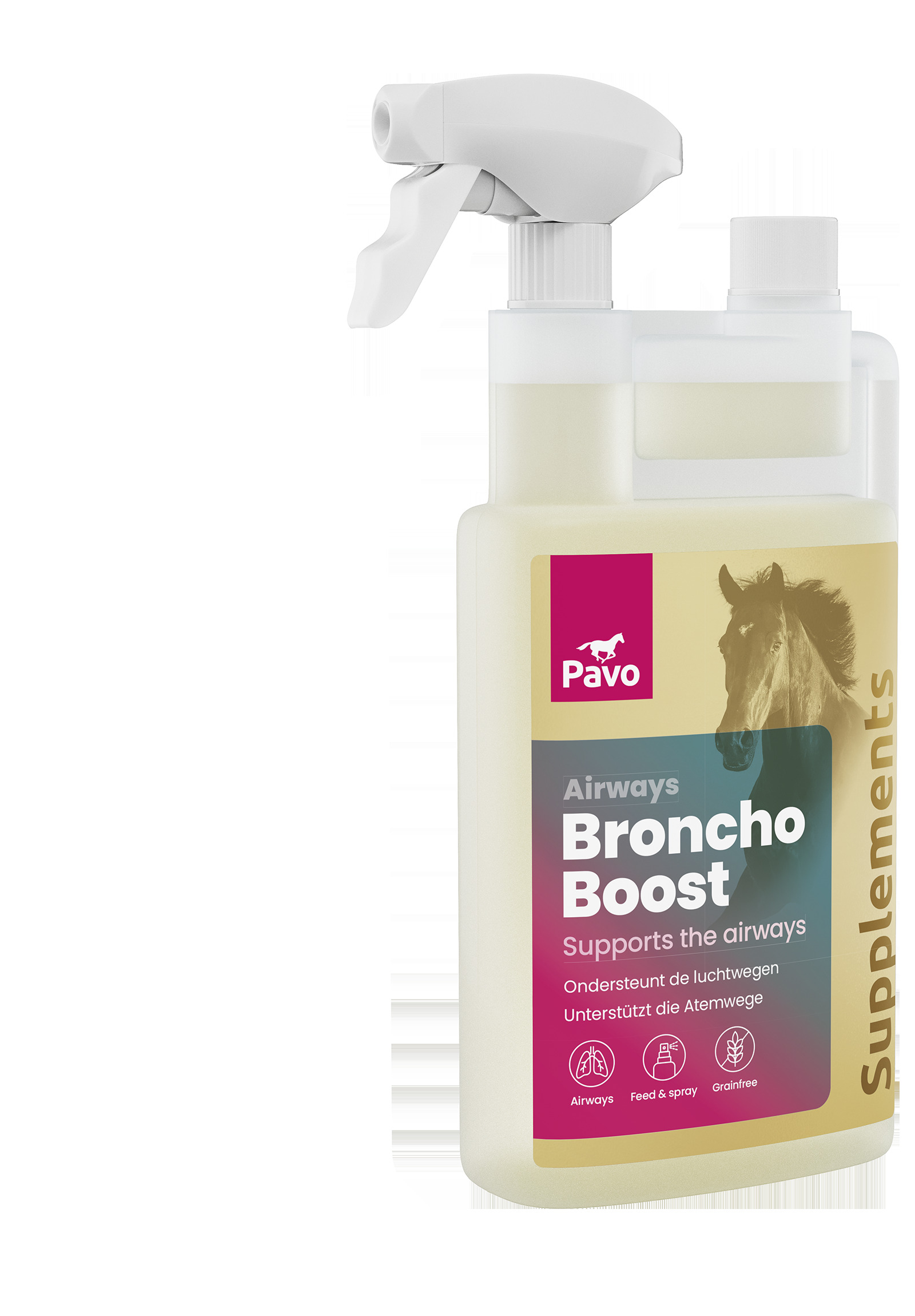 Pavo BronchoBoost - Luchtwegsupplement - 1 Liter - Fles