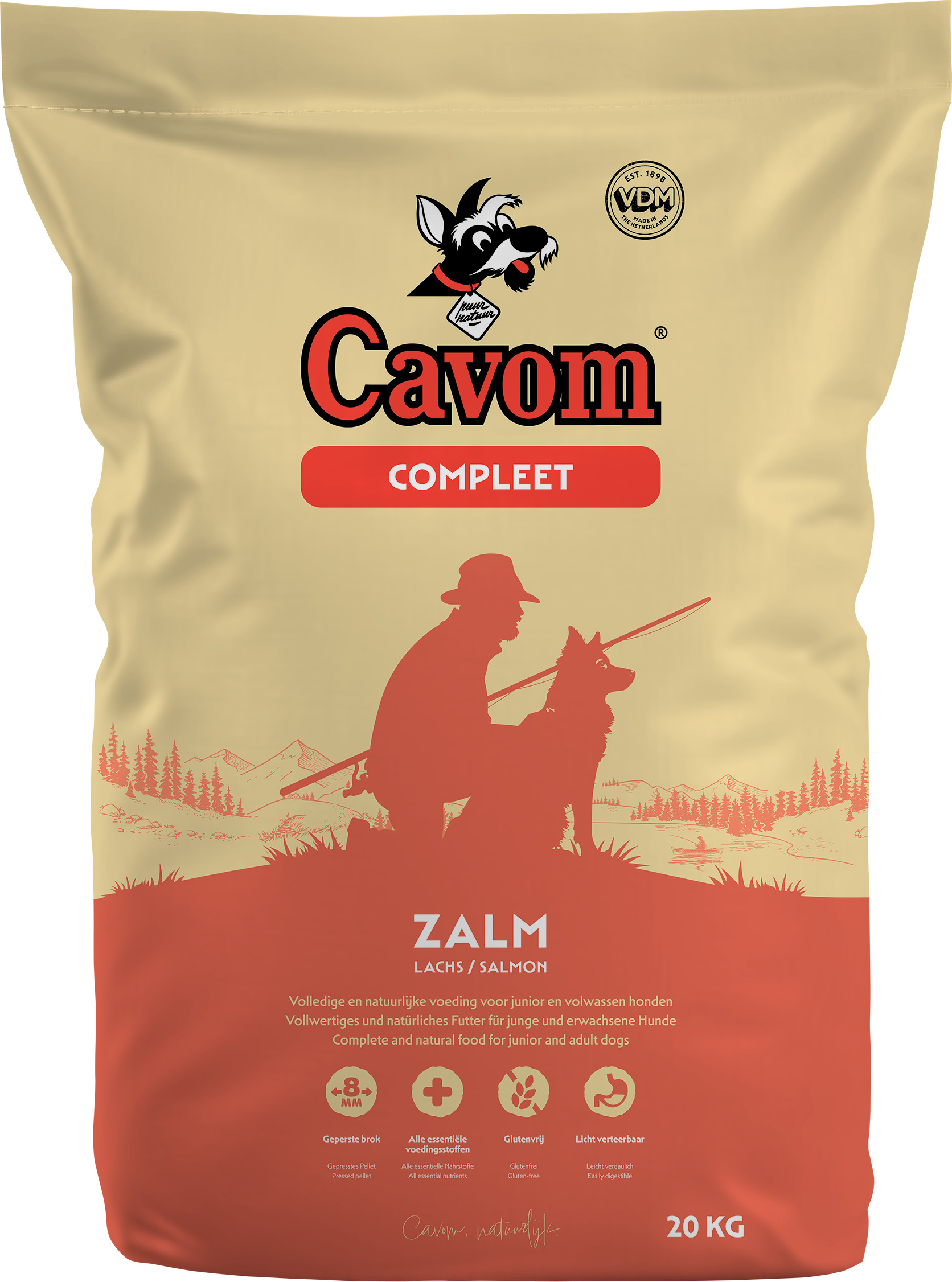 Cavom Compleet - Geperste brokken - Hondenvoer - 20 Kilogram - Zalm Cavom Compleet - Geperste brokken - Hondenvoer - 20 Kilogram - Zalm