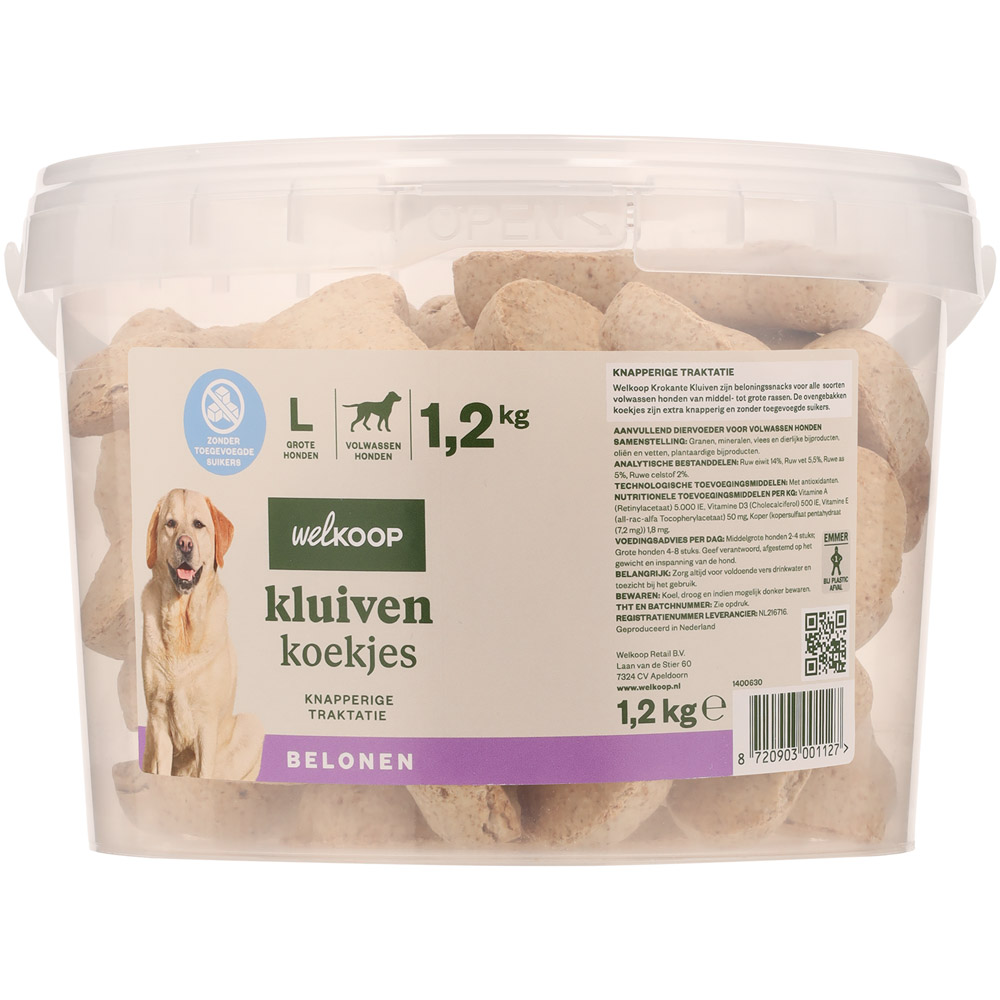 Welkoop Kluiven - Hondenkoekjes - 1.2 Kilogram