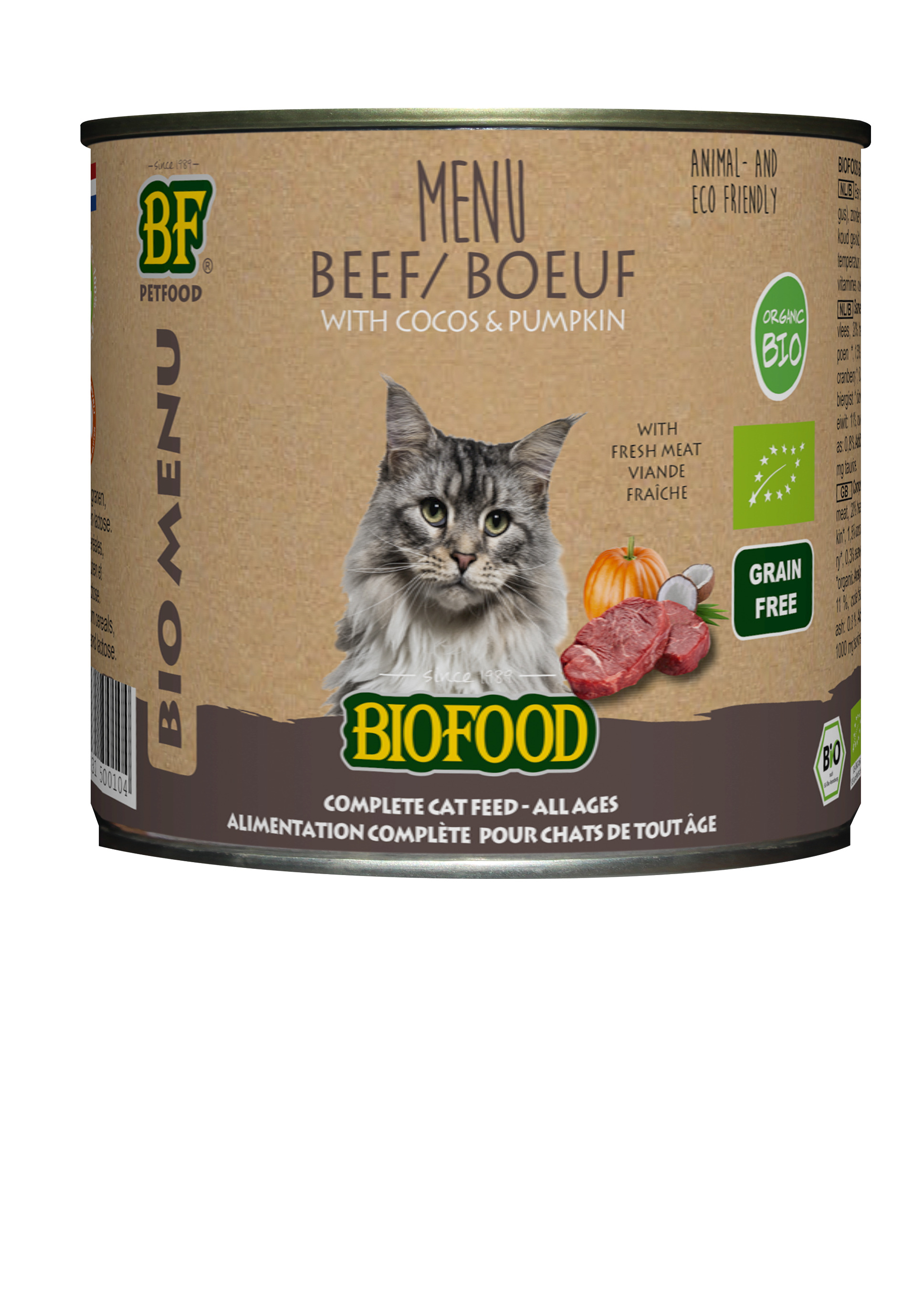 Biofood Bio Menu Vlo & Teek - Kattenvoer - 200 Gram - rund