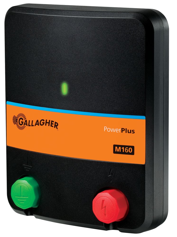 Gallagher Powerplus M160 - Lichtnet schrikdraadapparaat - 22 cm - Zwart / oranje - 230V - 1.6 Joule - 21 cm