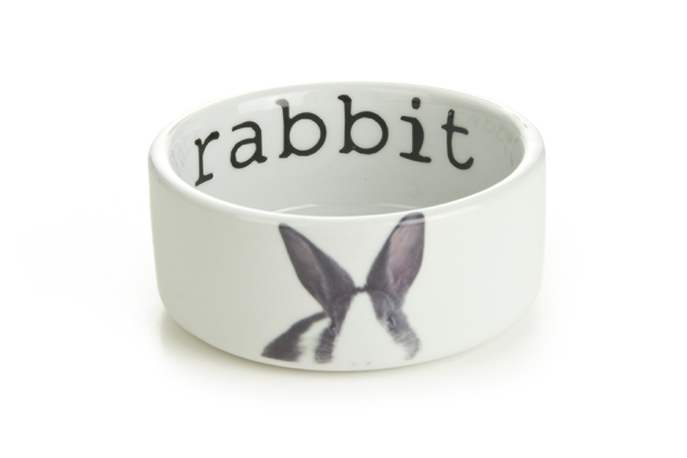 Beeztees Voer of drinkbak Snapshot konijn - Wit - 5x4x11.5 cm