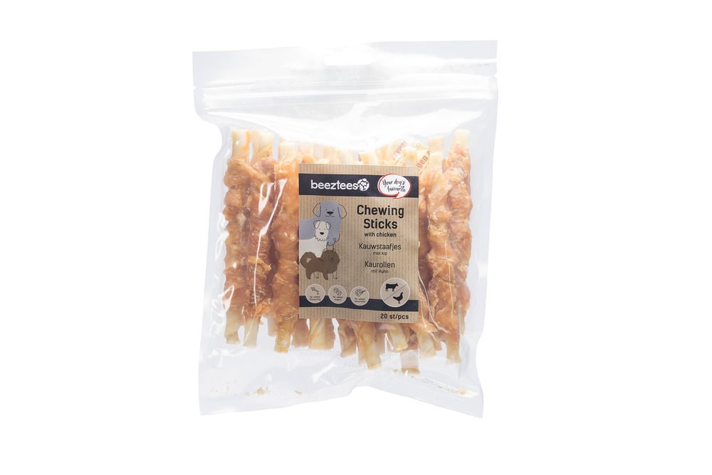 Beeztees Kauwstaafjes- Hondensnack - 20 Stuks - Kip Beeztees Kauwstaafjes- Hondensnack - 20 Stuks - Kip