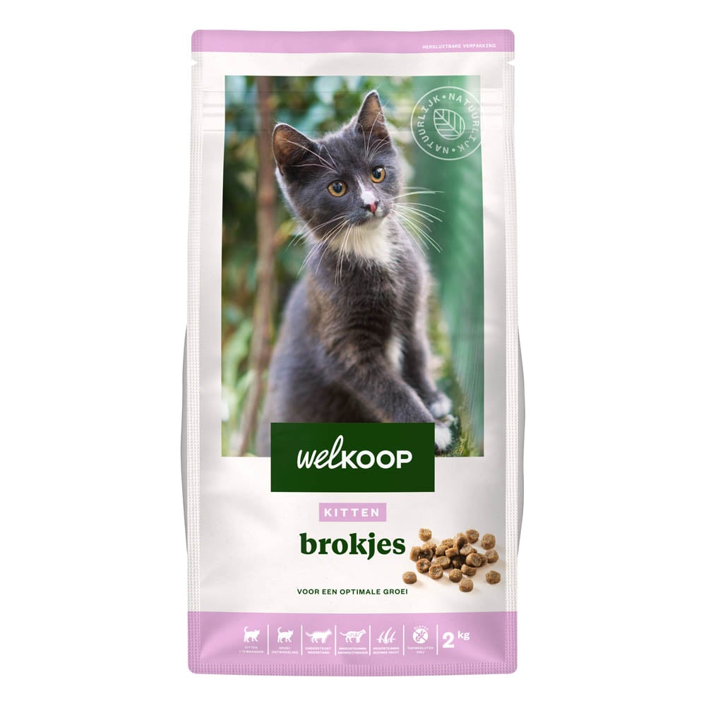 Welkoop Kitten brokjes - Kattenvoer - 2 Kilogram - gevogelte