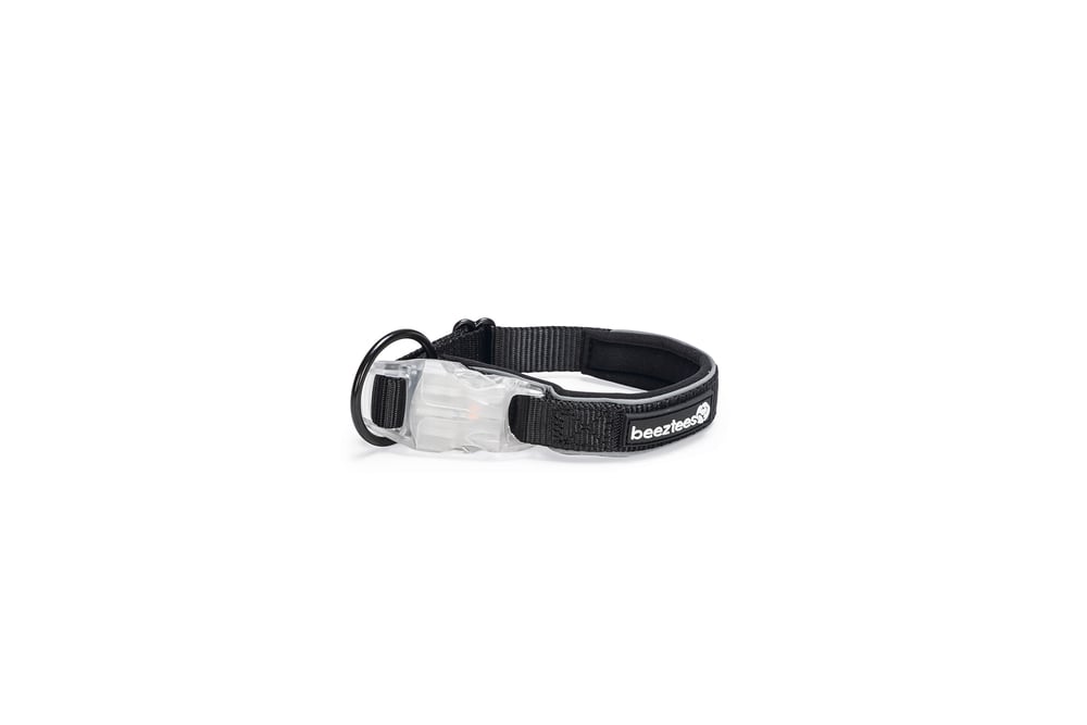 Beeztees Parinca - Lichtende Halsband - Hond - zwart - 30 tot 35 cm