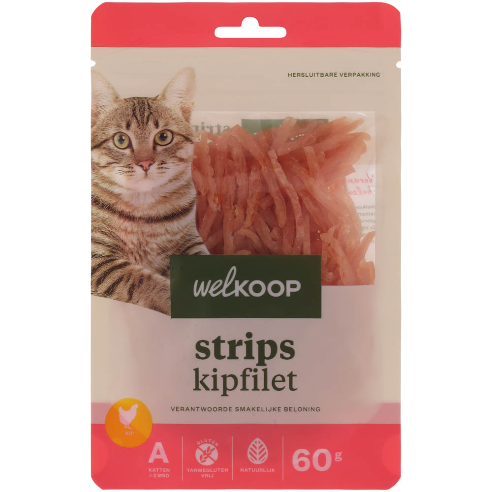 Welkoop Strips kipfilet - Kattensnack - 60 Gram - kip