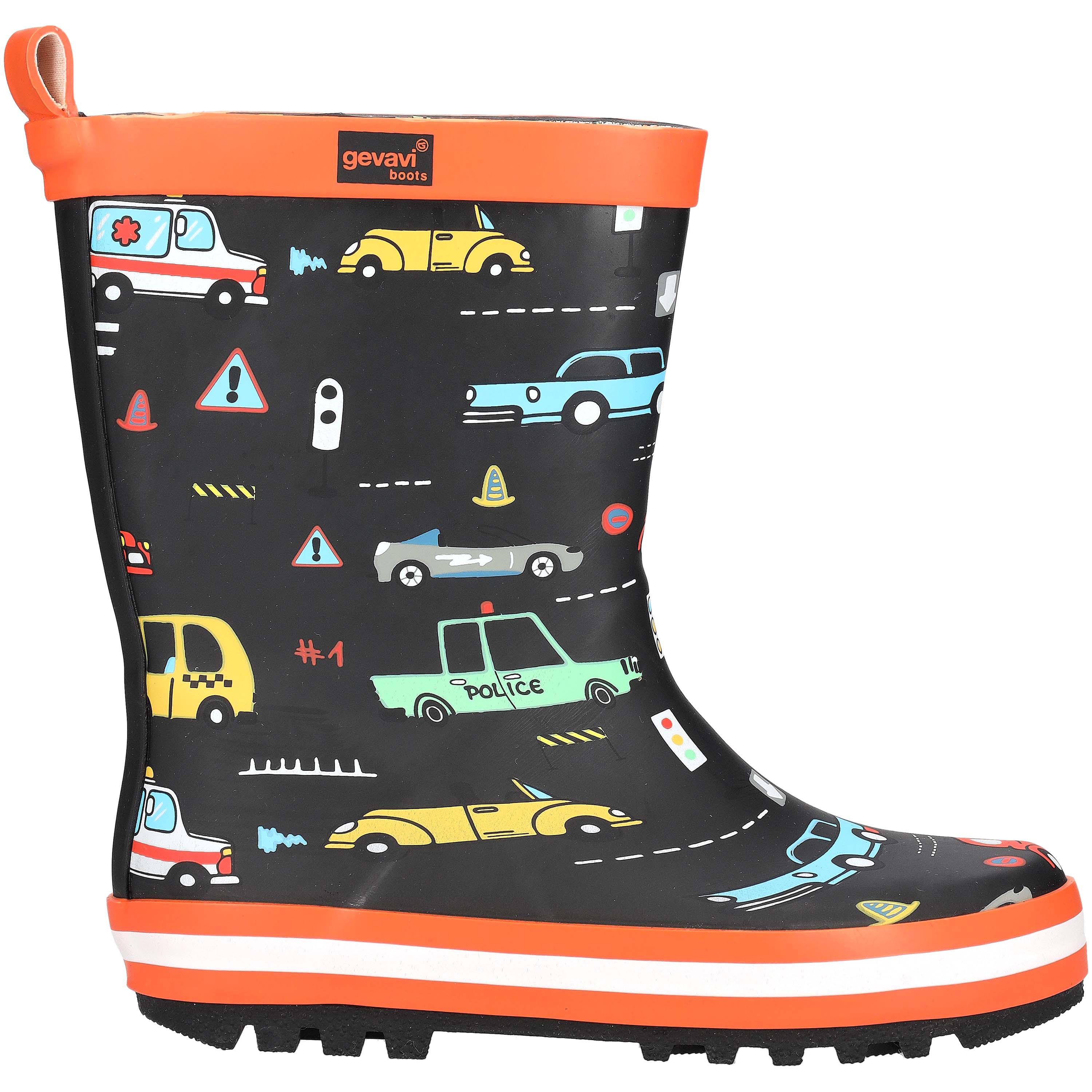 Gevavi Traffic - Regenlaars kind - Zwart/Oranje - 30