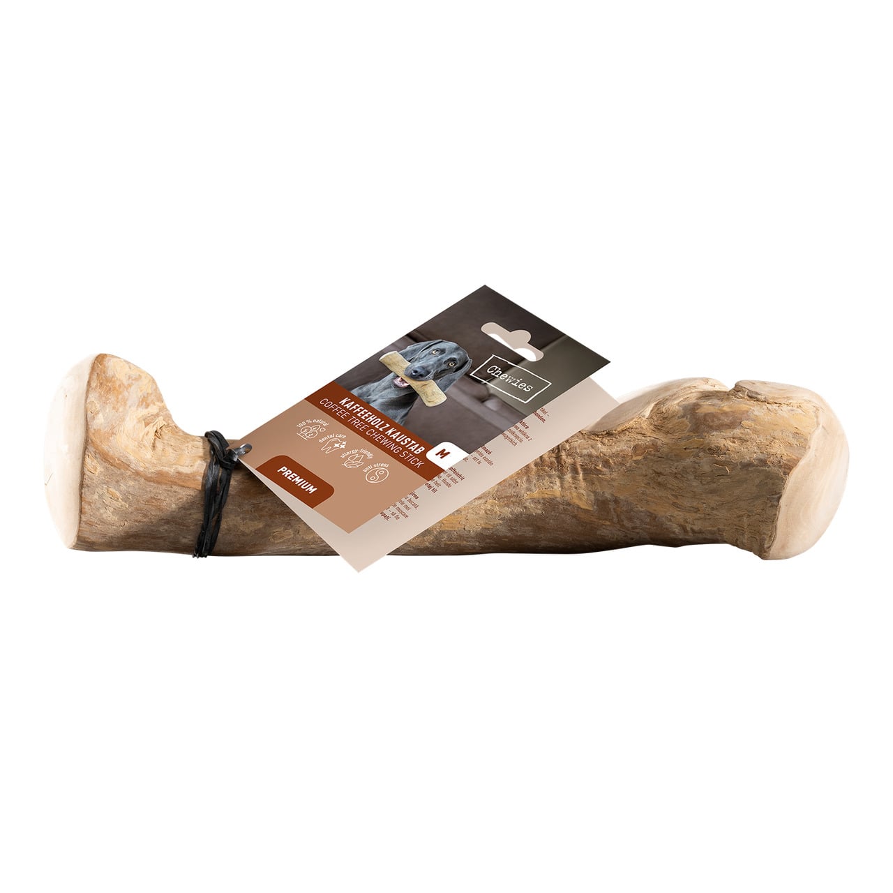 Chewies Koffiehout Kauwstaaf - Hondensnack - koffieboom - M