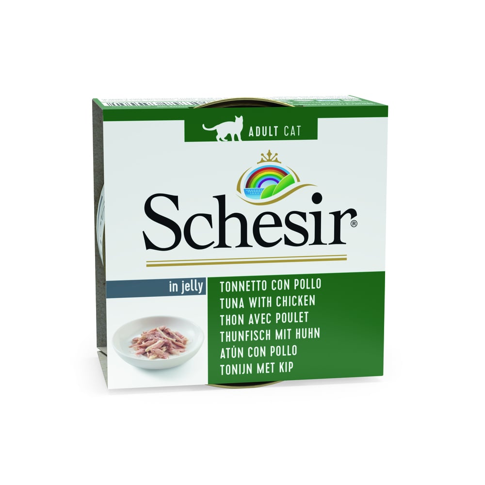 Schesir - Kattenvoer in Gelei - 85 Gram - kip, tonijn Schesir - Kattenvoer in Gelei - 85 Gram - kip, tonijn