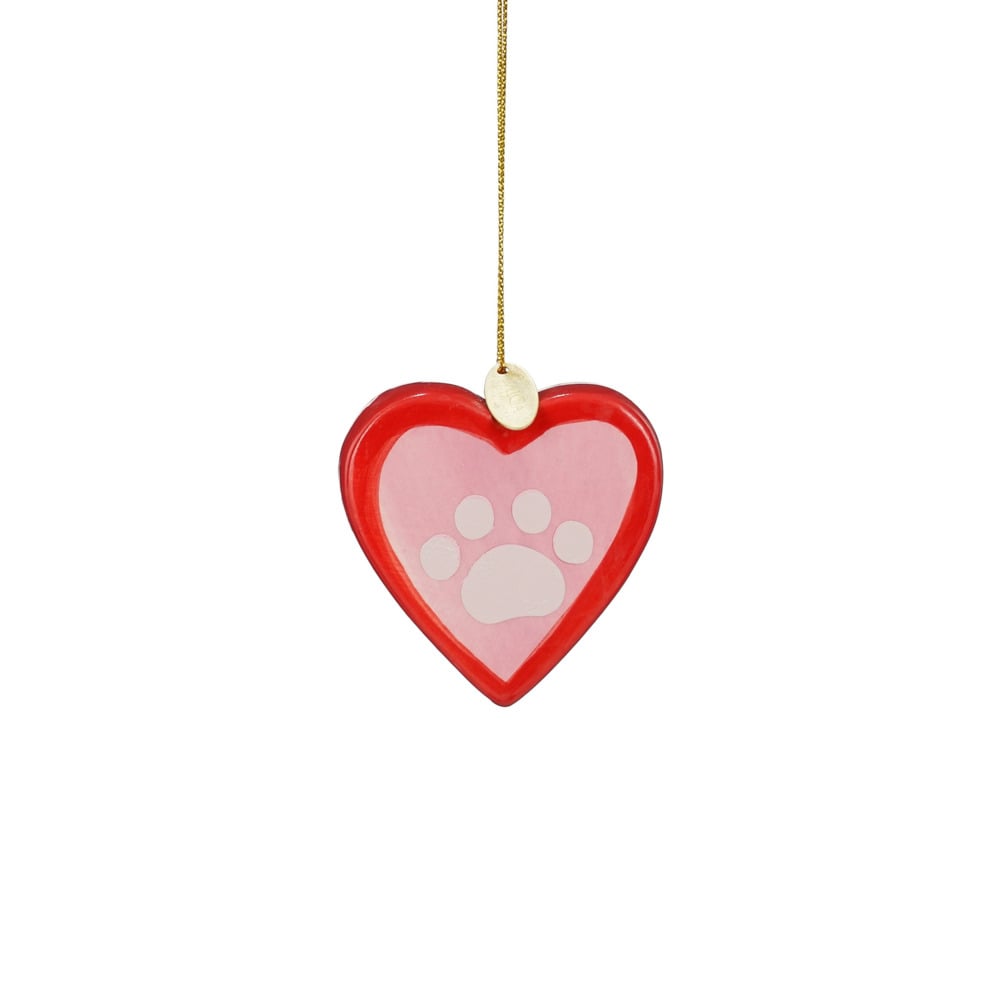 Mica Decorations Pootafdruk Hartje - Kerstornament - Roze - 6x26x2 cm Mica Decorations Pootafdruk Hartje - Kerstornament - Roze - 6x26x2 cm
