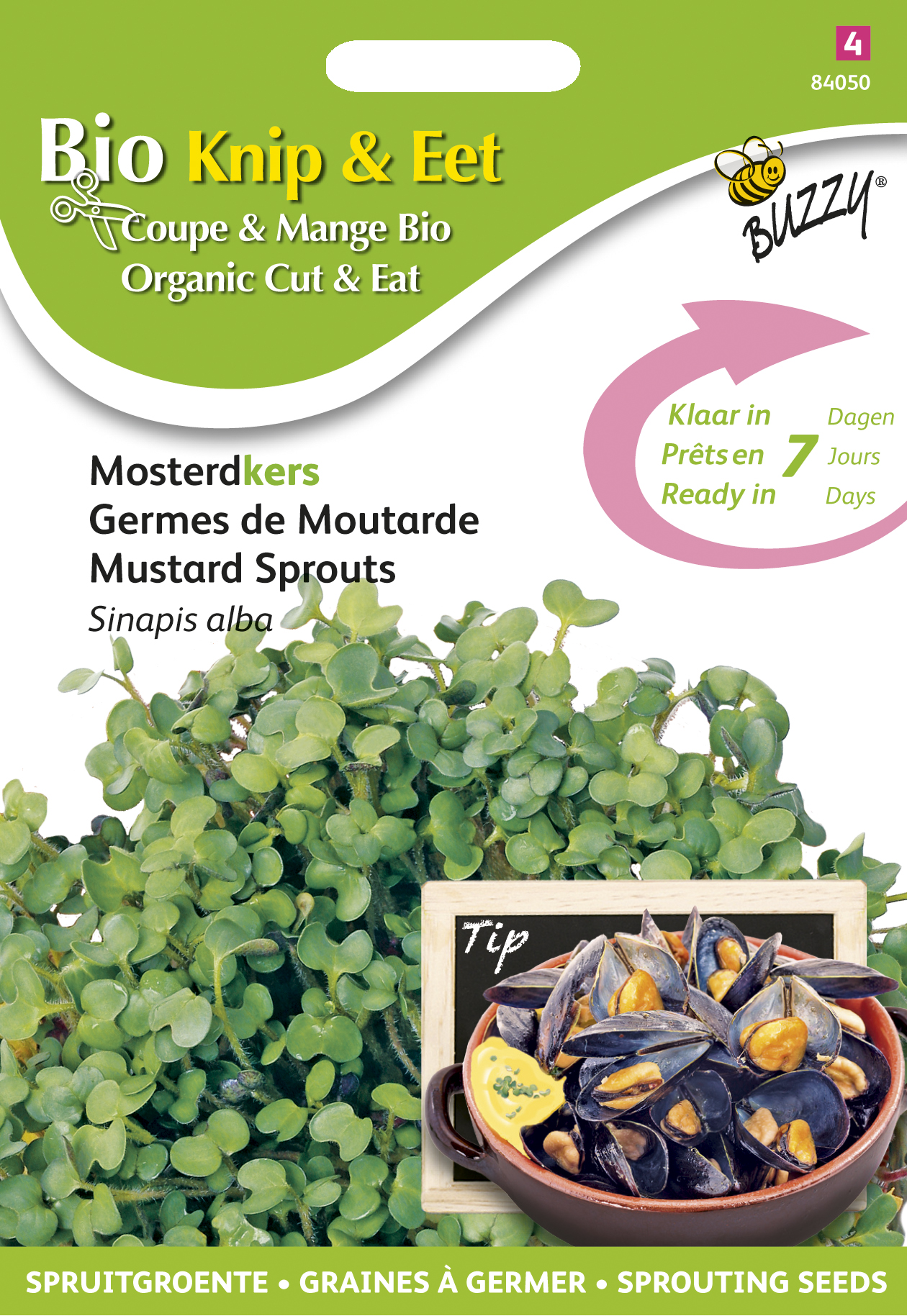 Buzzy® Organic Sprouting - Mosterdkers - 30 Gram