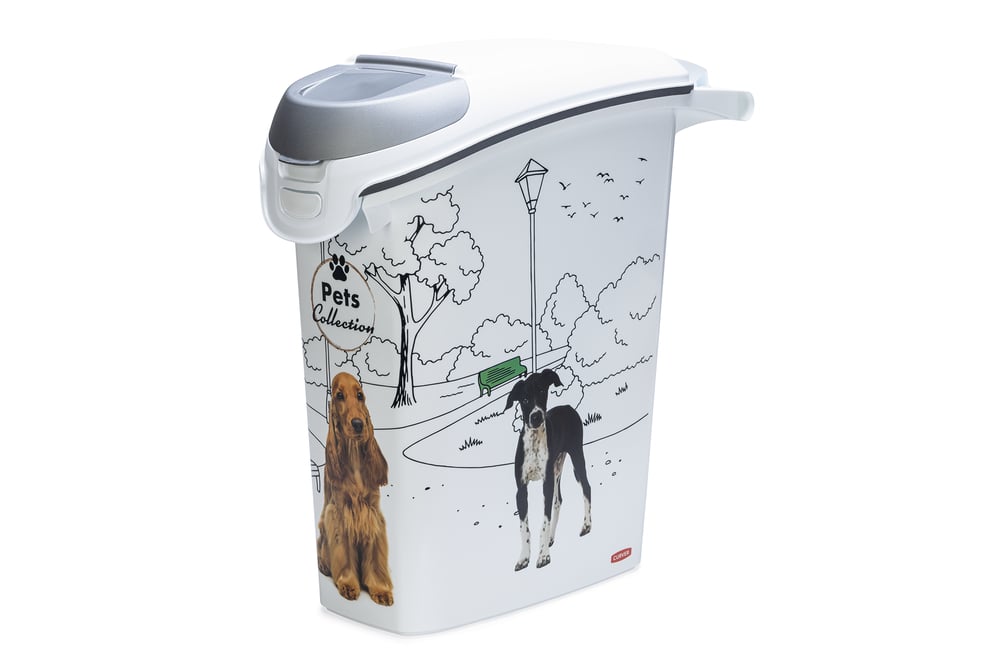 Curver Hond - Voercontainer - 23 Liter - Wit Grijs