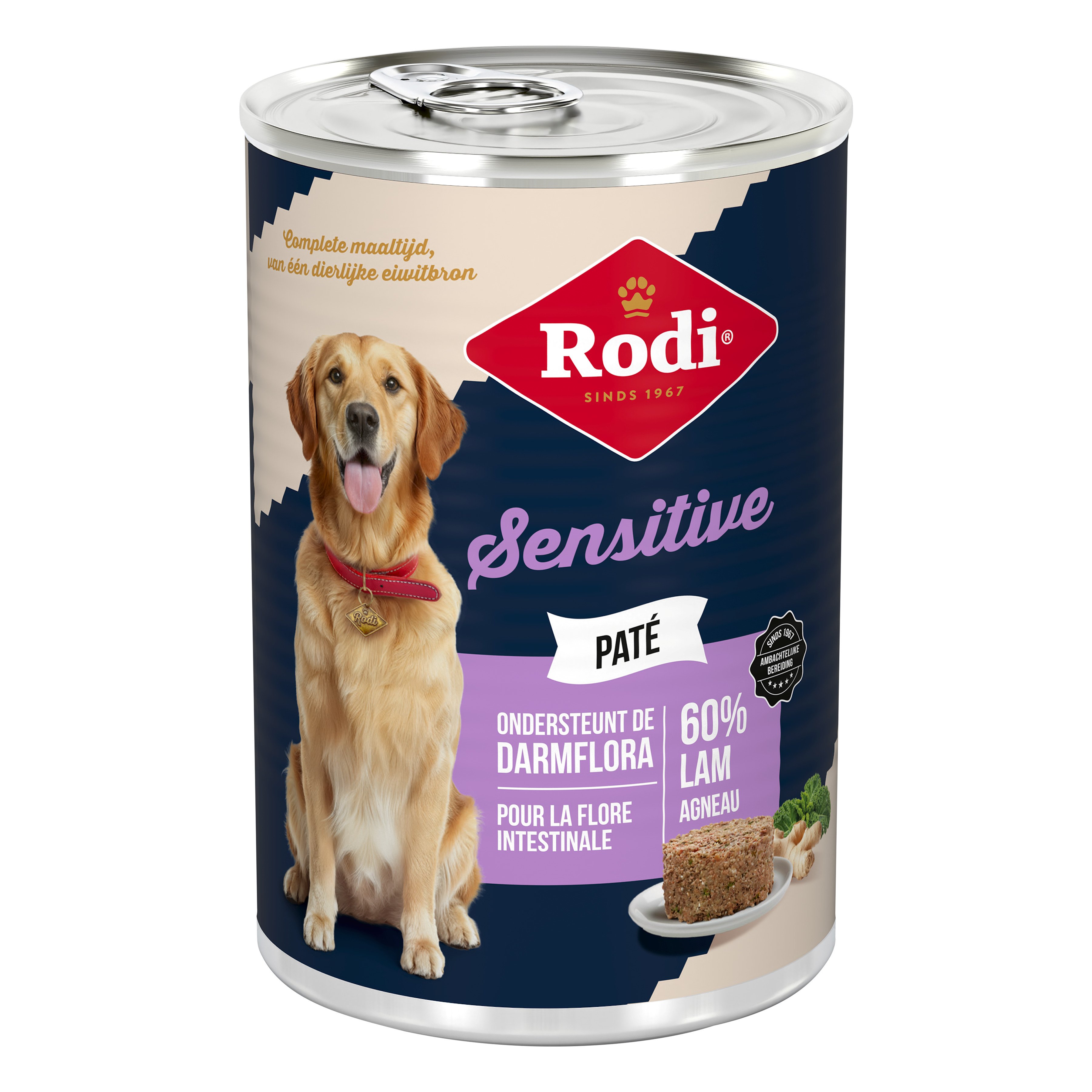 Rodi Sensitive Paté  - Hondenvoer - 400 Gram - lam