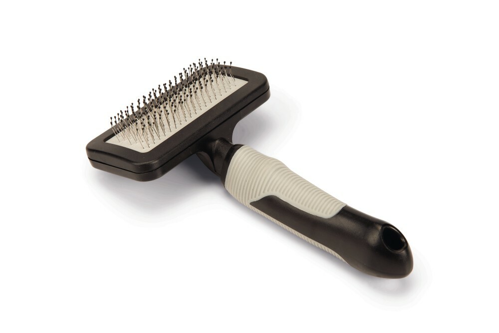 Beeztees - Slickerborstel - Kat - Groot - Zwart Grijs - 18x17.5x3 cm Beeztees - Slickerborstel - Kat - Groot - Zwart Grijs - 18x17.5x3 cm