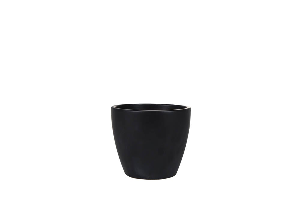 TS COLLECTION Sven - Bloempot - Zwart - 16 cm