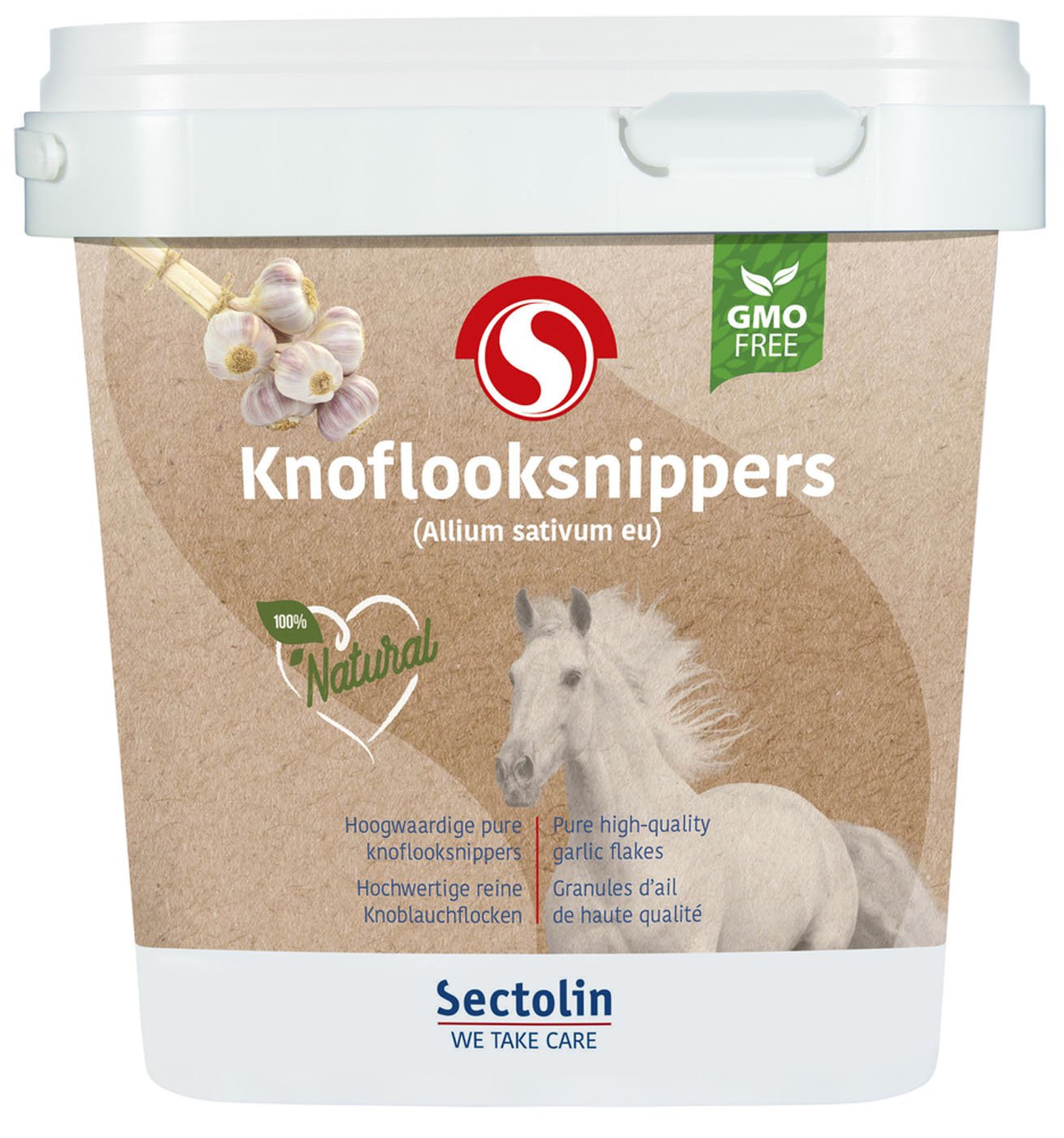 Sectolin Knoflooksnippers - Weerstandsupplement Paard - 1 Kilogram - Emmer