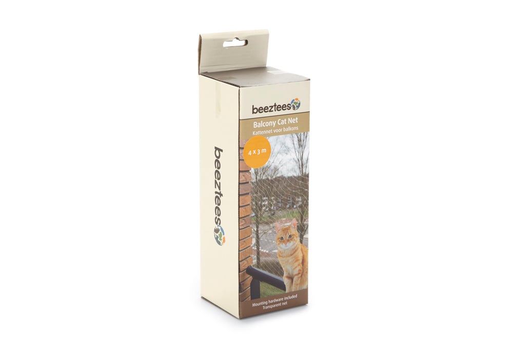 Beeztees Voor Balkon - Kattennet - Transparant - 300x400x8.4 cm