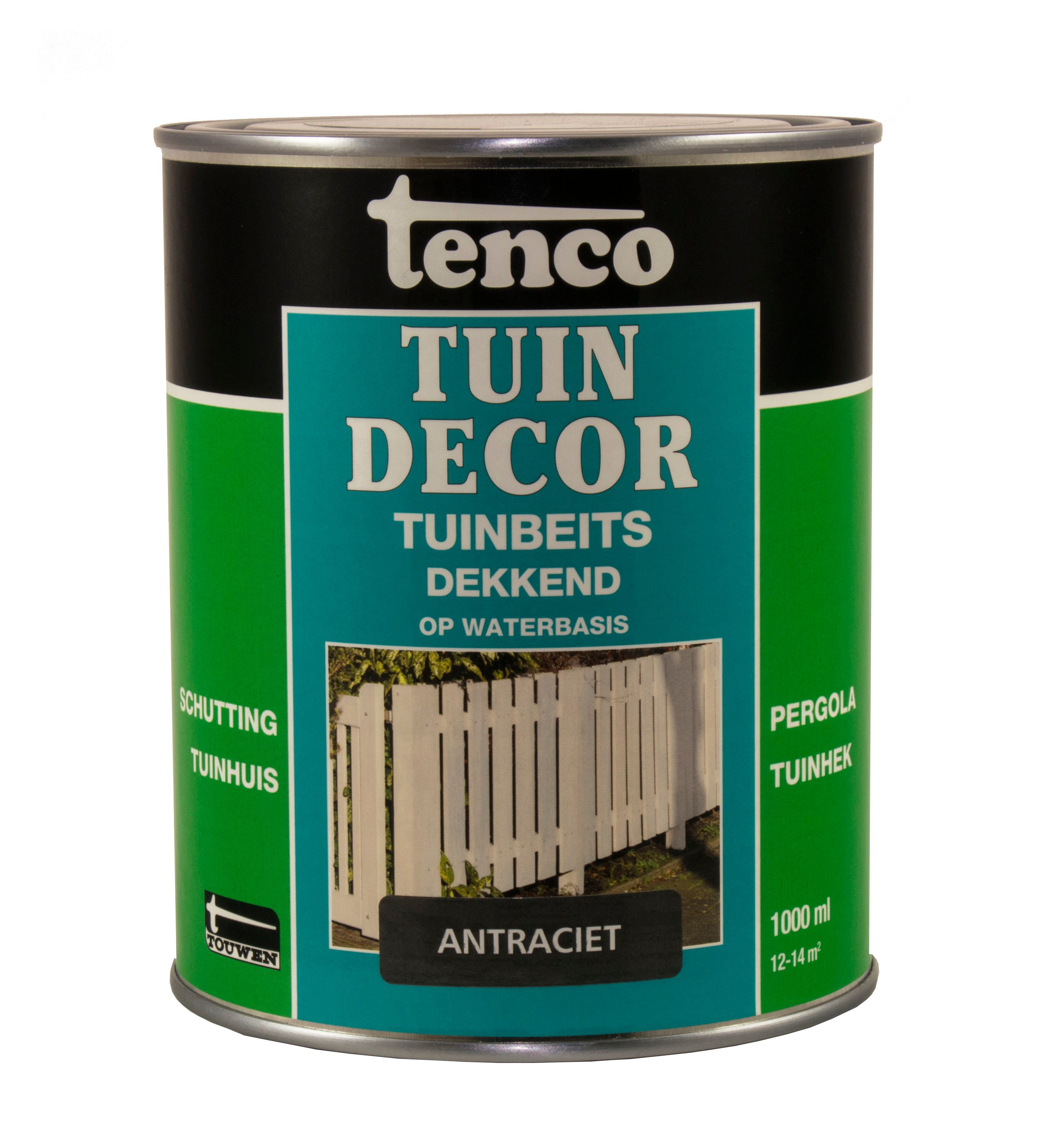 Tenco - Tuindecor - 1 Liter - Antraciet Tenco - Tuindecor - 1 Liter - Antraciet