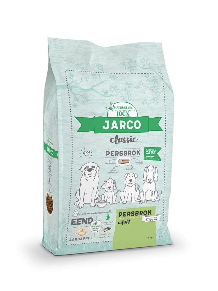 Jarco Dog Classic Adult - Hondenvoer - 4 Kilogram - eend