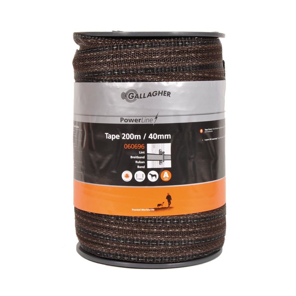 Gallagher PowerLine lint 40mm - 31 cm - 200 Meter - Terra - 4 cm - 20000 cm Gallagher PowerLine lint 40mm - 31 cm - 200 Meter - Terra - 4 cm - 20000 cm