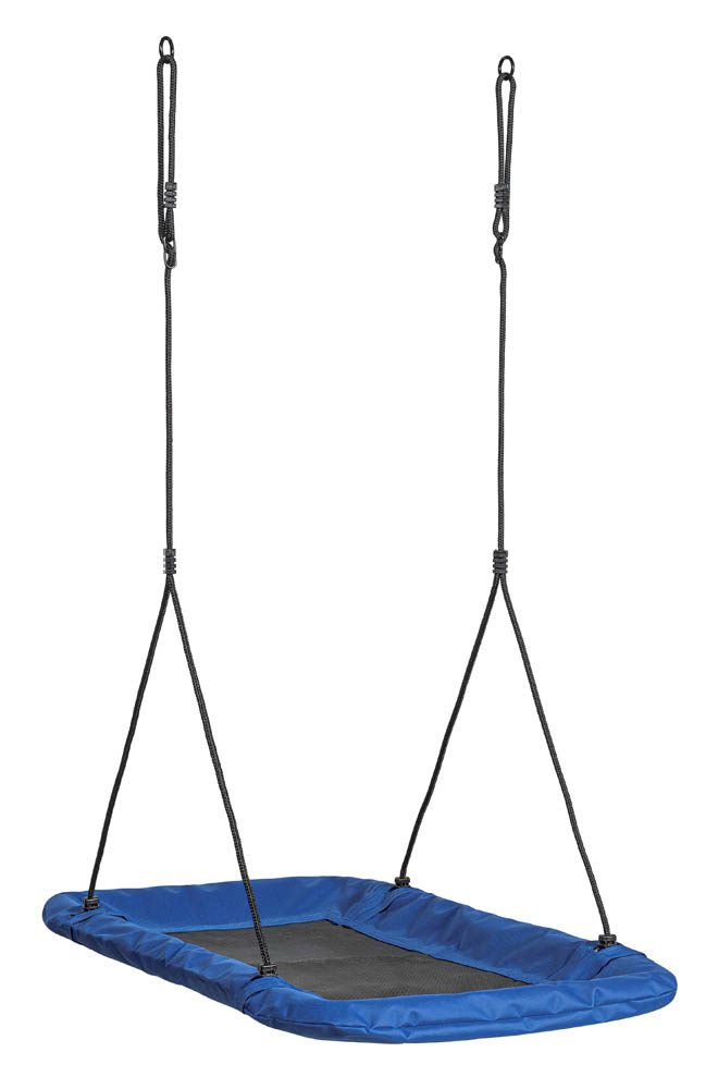 Swing King Canvas Rechthoekig - Nest schommel - Blauw - Canvas|Metaal