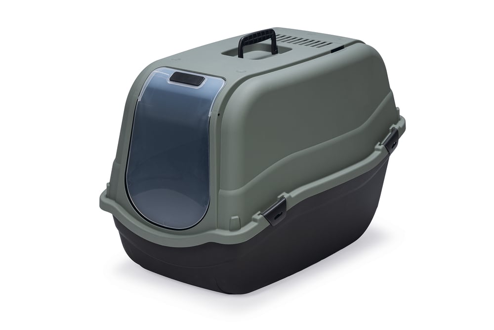 Beeztees Romeo Maxi Eco - Kattenbak - Groen zwart - 46x44x65 cm
