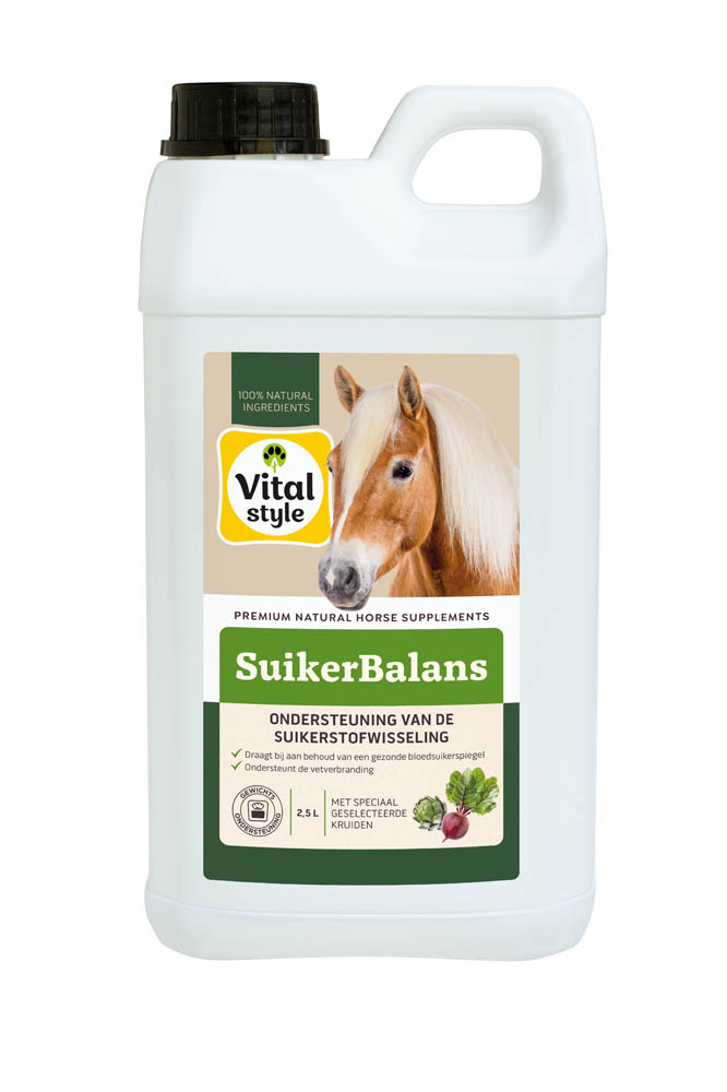 Vitalstyle Suikerbalans - Paardensupplement - 2.5 Liter - Can