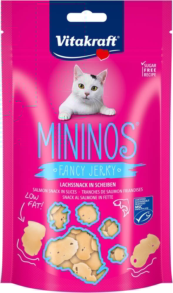 Vitakraft Mininos Fancy Jerky - Kattensnack - 40 Gram - zalm
