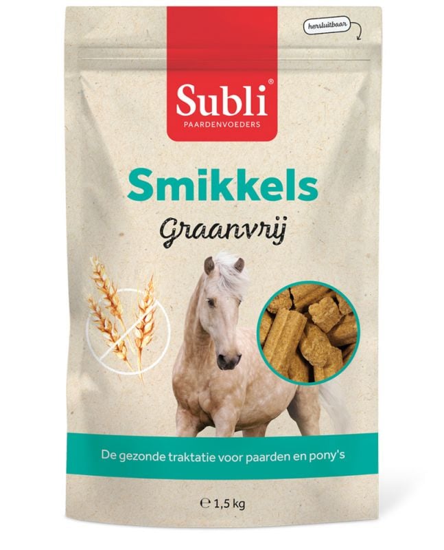 Subli Smikkels - Paardensnack - 1.5 Kilogram - Graanvrij