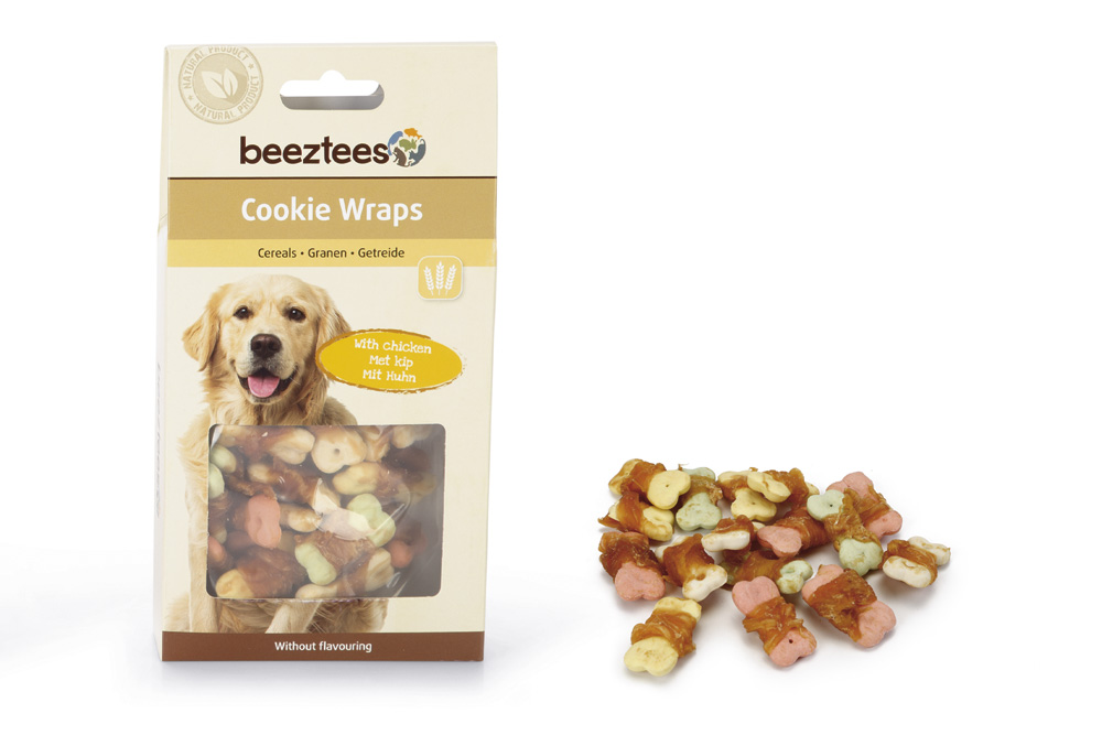 Beeztees Cookie Wraps- Hondensnack - 100 Gram - Kip