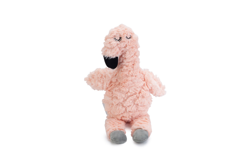 Beeztees Flamino - Knuffel - Puppyspeelgoed - roze - 41x15x5.5 cm