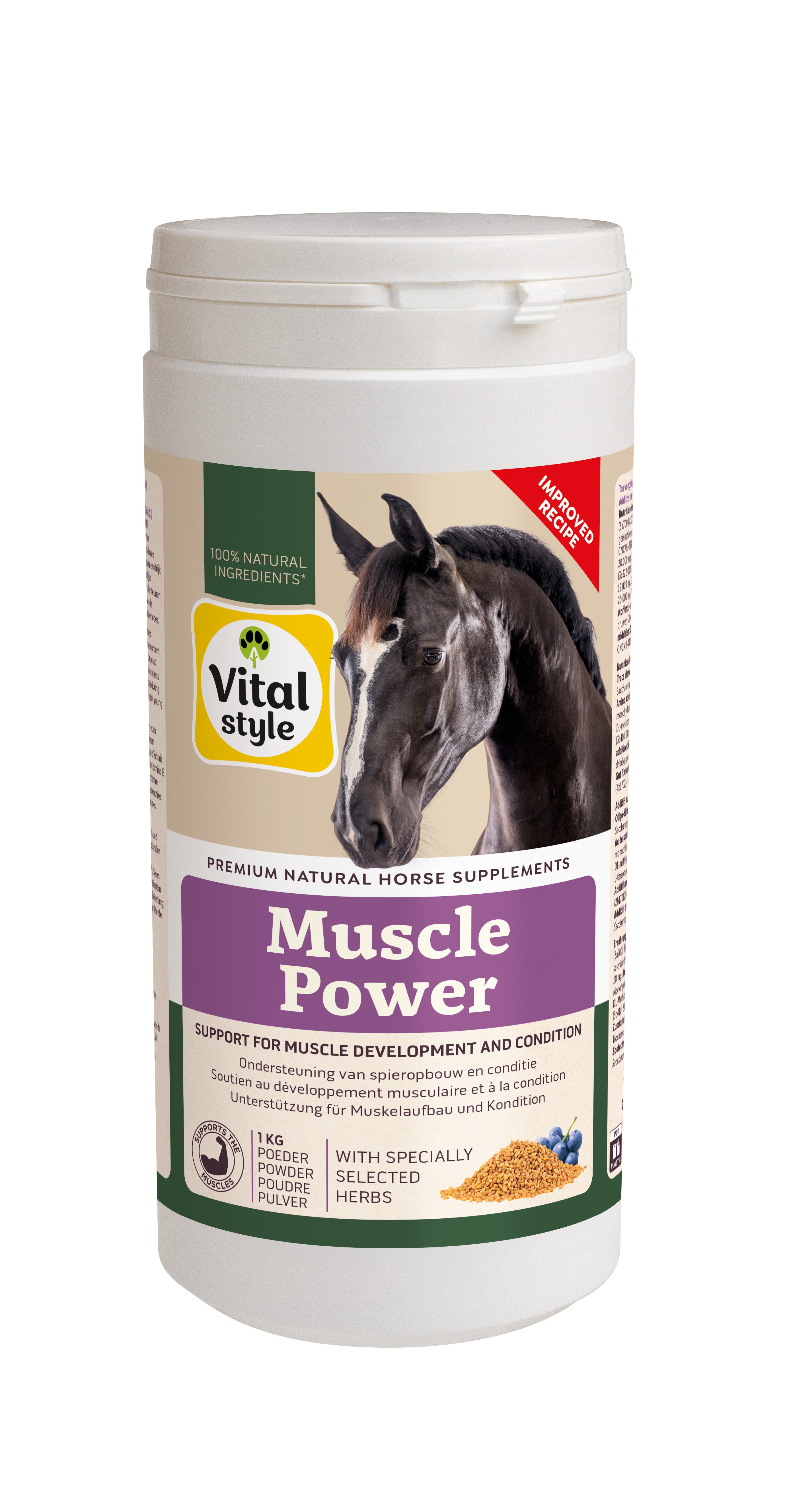 Vitalstyle Musclepower - Spiersupplement - 1 Kilogram - Emmer