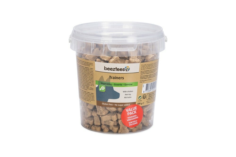 Beeztees Trainers - Hondensnack - 500 Gram - kip, groente Beeztees Trainers - Hondensnack - 500 Gram - kip, groente