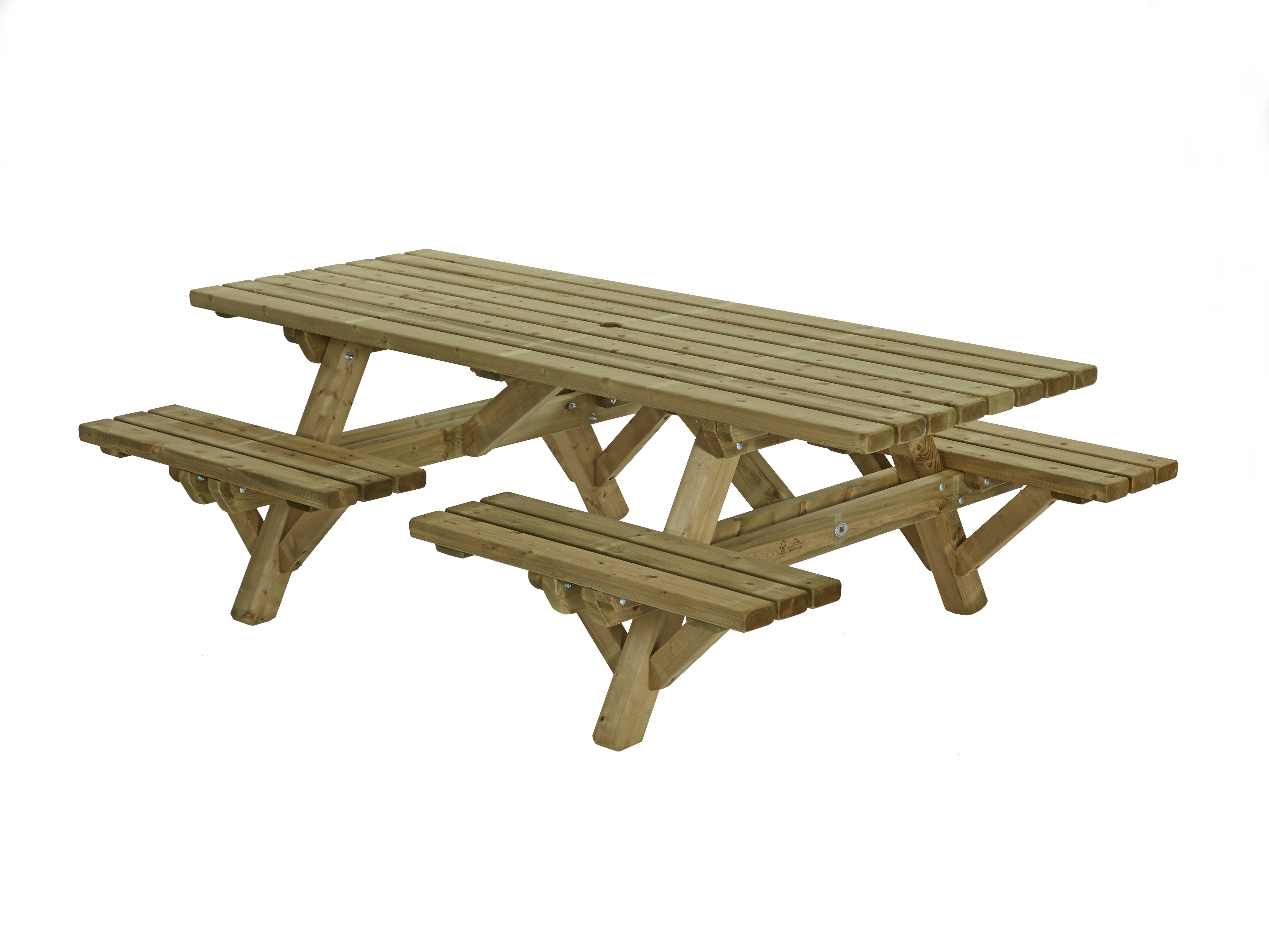 Talen Open instap  - Picknicktafel - Hout - 76x85x230 cm