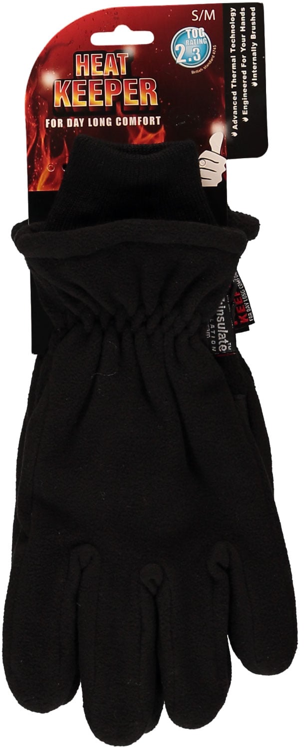 Heatkeeper Fleece - handschoenen - Zwart - L/XL