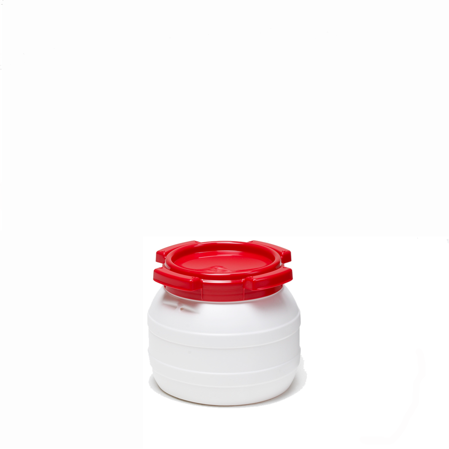 CurTec - Voerton - Met Schroefdeksel - 3.6 Liter - Rood/Wit CurTec - Voerton - Met Schroefdeksel - 3.6 Liter - Rood/Wit