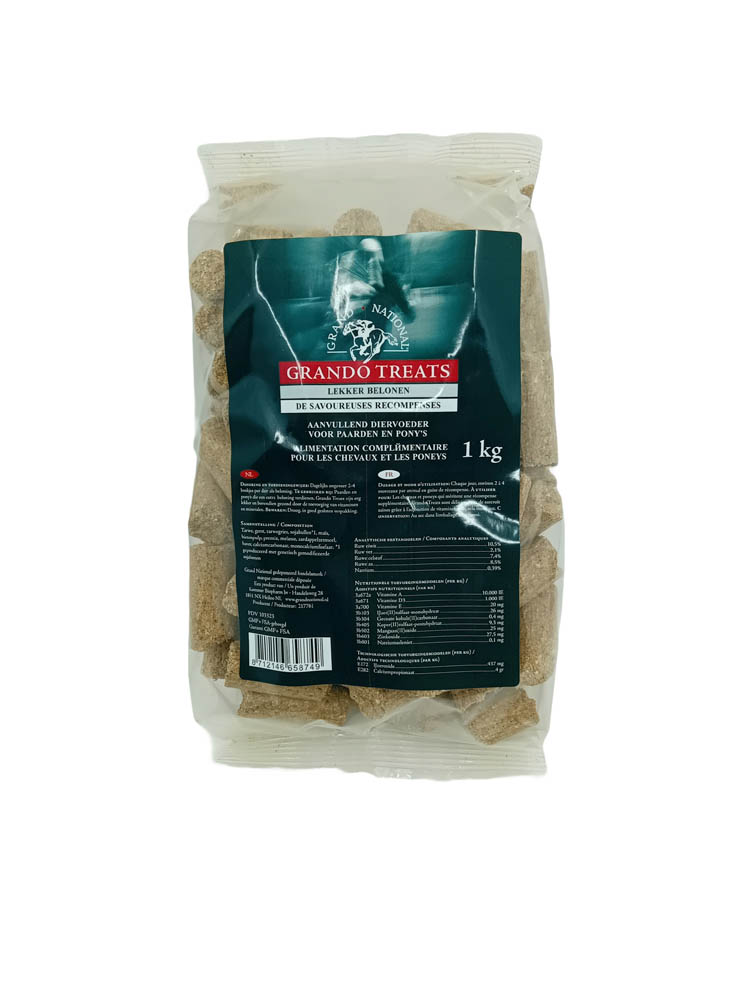 Grand National Grando Treats - Paardensnoepjes - 1 Kilogram - Naturel Grand National Grando Treats - Paardensnoepjes - 1 Kilogram - Naturel