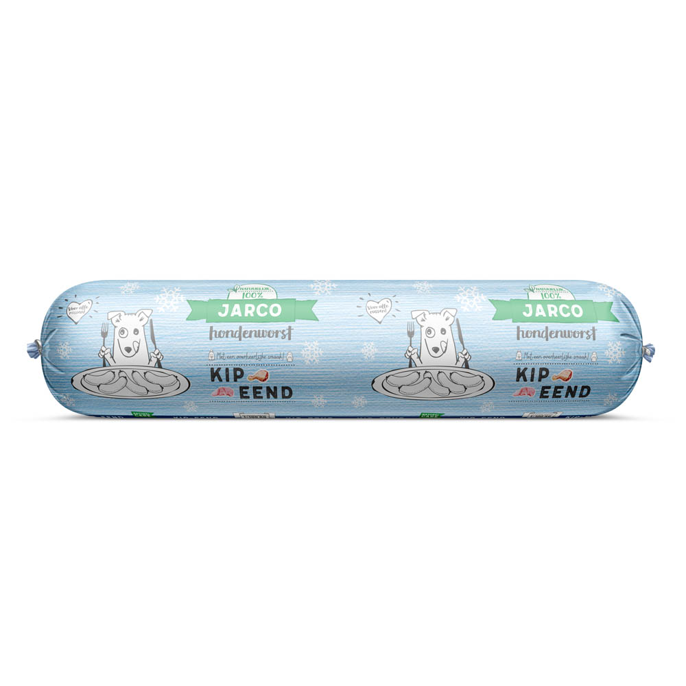 Jarco - Hondenworst - 600 Gram - eend, kip Jarco - Hondenworst - 600 Gram - eend, kip