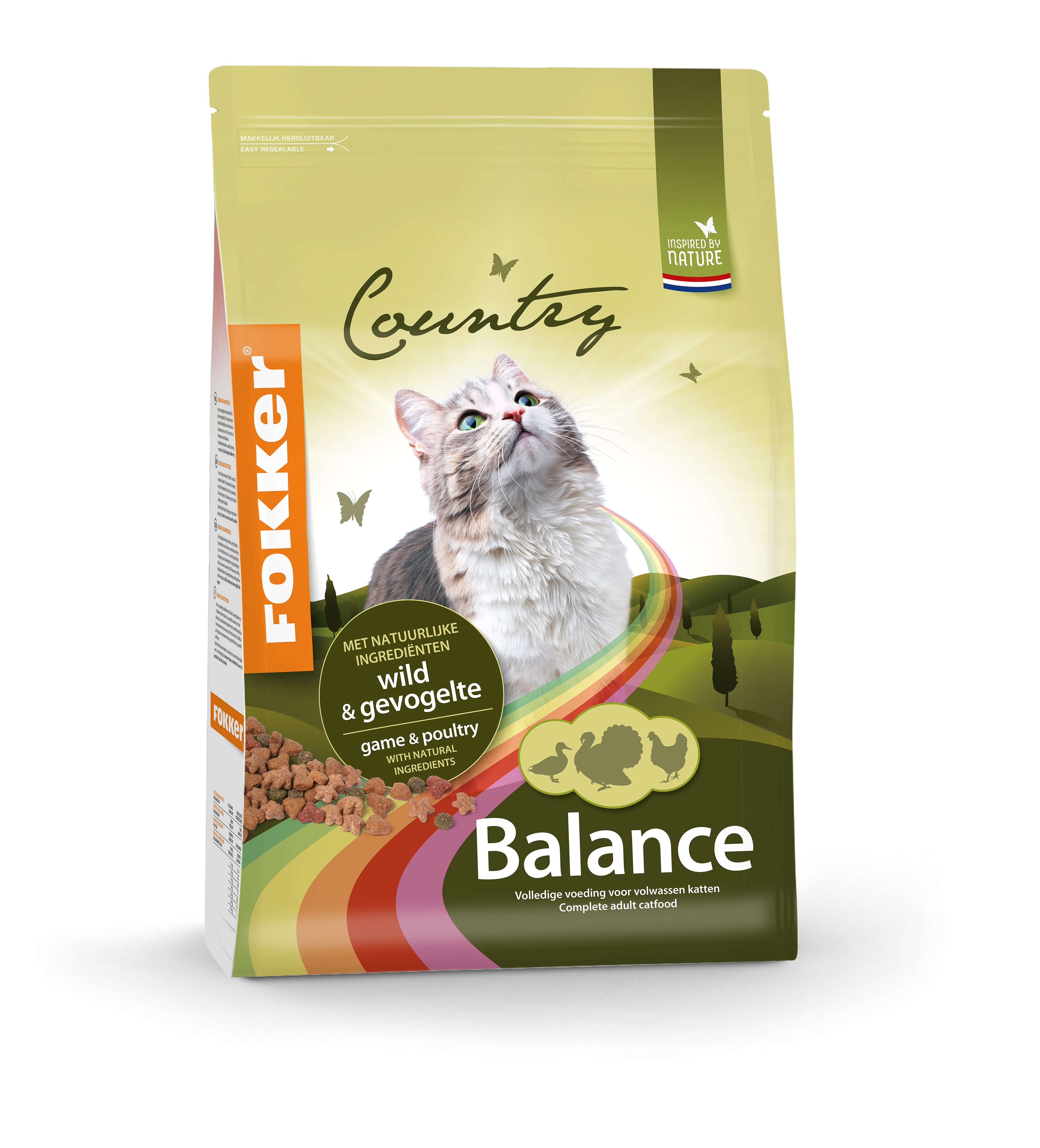 Fokker Country Balance - Kattenvoer - 10 Kilogram - gevogelte, wild Fokker Country Balance - Kattenvoer - 10 Kilogram - gevogelte, wild