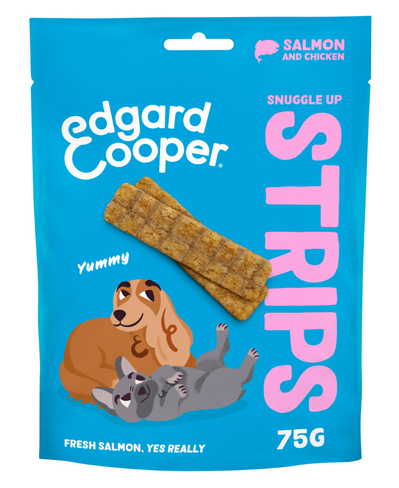 Edgard en Cooper Strips Adult - Hondensnack - 75 Gram - kip, zalm